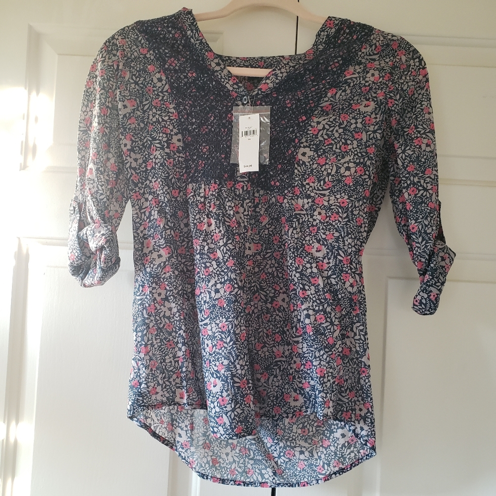 Nwt Gap Floral Peasant Blouse XS